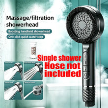 Cargar imagen en el visor de la galería, Shower Head, Handheld Shower Combination, Wall-Mounted, with Bracket/Hose and Dirt Removal Water Filter, Handheld Massage Function, 4+1 Modes Can Be Adjusted, Comfortable to the Skin, Gentle Decontamination.
