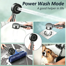 Cargar imagen en el visor de la galería, Shower Head, Handheld Shower Combination, Wall-Mounted, with Bracket/Hose and Dirt Removal Water Filter, Handheld Massage Function, 4+1 Modes Can Be Adjusted, Comfortable to the Skin, Gentle Decontamination.
