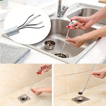 Cargar imagen en el visor de la galería, 4-Claw Flexible Drain Grabber Tool, 78.74In Bendable Pipe Clog Remover for Bathroom &amp; Household Use
