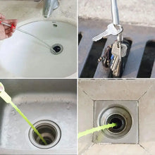 Cargar imagen en el visor de la galería, 4-Claw Flexible Drain Grabber Tool, 78.74In Bendable Pipe Clog Remover for Bathroom &amp; Household Use
