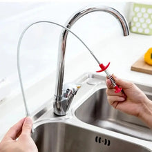 Cargar imagen en el visor de la galería, 4-Claw Flexible Drain Grabber Tool, 78.74In Bendable Pipe Clog Remover for Bathroom &amp; Household Use
