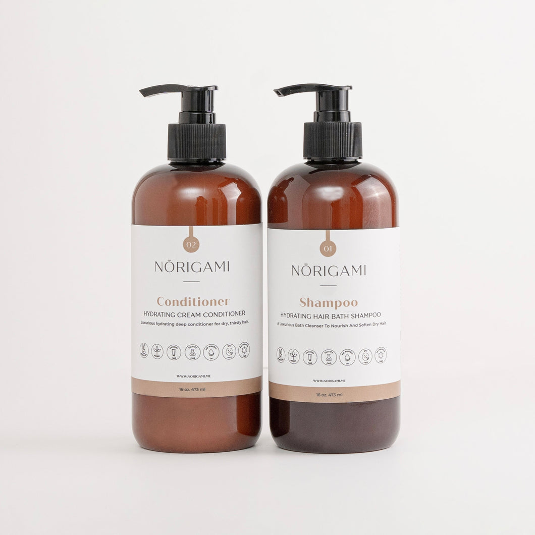 NORIGAMI Hydrating Bath Shampoo & Cream Conditioner